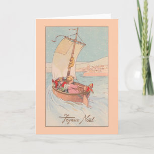 Cartes Pour Fêtes Annuelles Vintage French Joyeux Noël Christmas Card