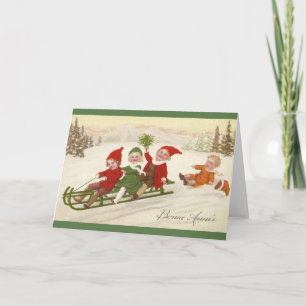 Cartes Pour Fêtes Annuelles Vintage French New Year Greeting Card