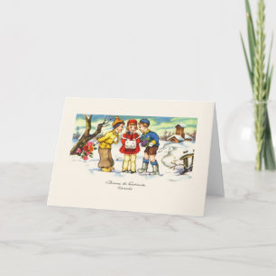 Cartes Pour Fêtes Annuelles Vintage French New Year Greeting Card
