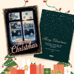 Cartes Pour Fêtes Annuelles Vintage Frosted Winter Window Salutations de Noël<br><div class="desc">Offrez-vous la beauté sereine de la saison avec la Vintage Frosted Winter Window Christmas Greutages Card. Doté d'une charmante vitre dépoli ornée de délicats flocons de neige et d'une scène d'hiver cosy, cette carte évoque une ambiance de vacances nostalgique. Parfait pour répandre la chaleur et la joie festive, c'est un...</div>