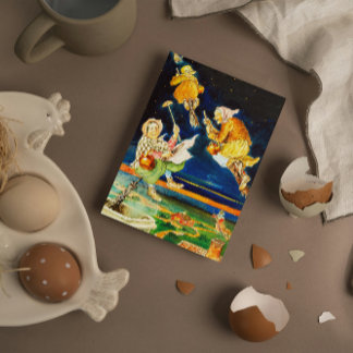 Cartes Pour Fêtes Annuelles Vintage Fun Sorcières de Pâques suédoises Jenny Ny