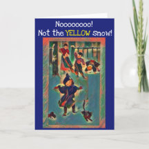 Vintage Funny Christmas Holiday Card