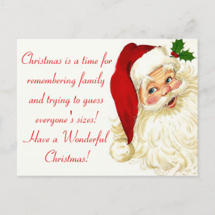 Cartes Pour Fêtes Annuelles Vintage Funny Santa Claus Postcard