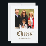 Cartes Pour Fêtes Annuelles Vintage Golden Christmas Sheet Musique<br><div class="desc">J'ai entendu les cloches le jour de Noël Saison Carte de voeux de la famille des Fêtes personnalisable avec votre propre photo.</div>
