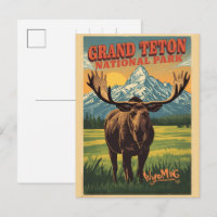 vintage Grand Teton National Park Wyoming Rétro
