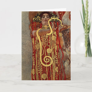 Cartes Pour Fêtes Annuelles Vintage Gustav Klimt Hygieia Médecine Art Nouveau