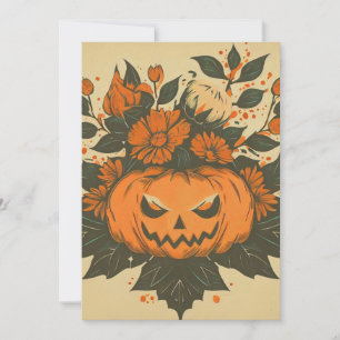 Cartes Pour Fêtes Annuelles Vintage/Halloween/Automne/citrouille