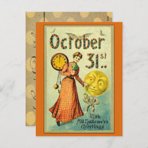 Cartes Pour Fêtes Annuelles Vintage Halloween Déplaisant