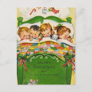 Cartes Pour Fêtes Annuelles Vintage Happy Christmas