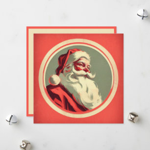 Cartes Pour Fêtes Annuelles Vintage Happy Père Noël