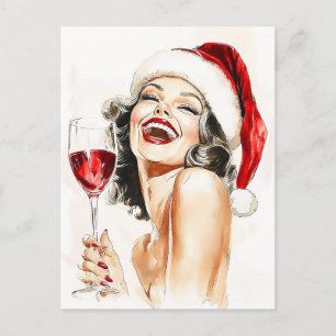 Cartes Pour Fêtes Annuelles Vintage Holiday Cheer en Aquarelle