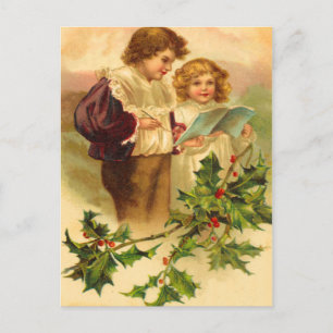Cartes Pour Fêtes Annuelles Vintage Holly