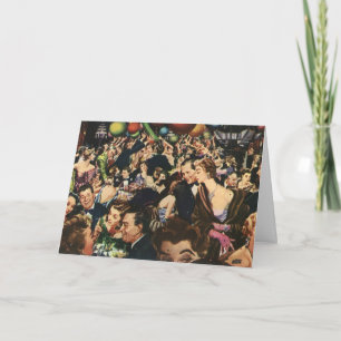 Cartes Pour Fêtes Annuelles Vintage Hollywood thème Fancy Party avec ballons