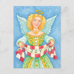 Cartes Pour Fêtes Annuelles Vintage Joie Ange Noël