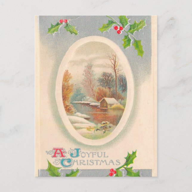 Cartes Pour Fêtes Annuelles Vintage Joyeux Noël (Devant)