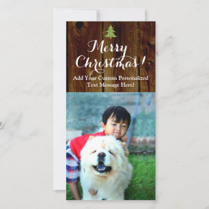 Cartes Pour Fêtes Annuelles Vintage Joyeux Noël Planks de pays Vertical