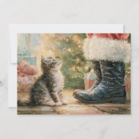 Vintage Kitten de Noël Arbre de Noël 