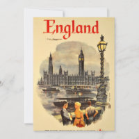 Vintage London Air Travel Big Ben Parlement