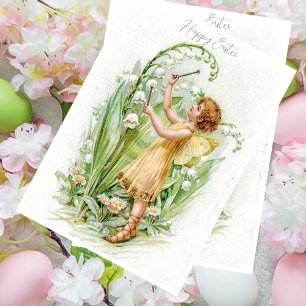 Cartes Pour Fêtes Annuelles Vintage Lys de Fée de la Vallée Pâques