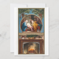 Vintage Madonna & Enfant Religieux Retro Noël
