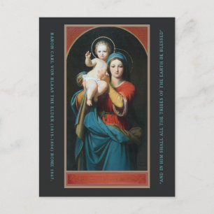 CARTES POUR FÊTES ANNUELLES VINTAGE MADONNA ET ENFANT CHRIST