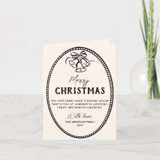 Cartes Pour Fêtes Annuelles Vintage main tiré cloches frontière photo Noël