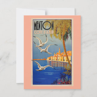 Cartes Pour Fêtes Annuelles Vintage Menton CoTe D'azur