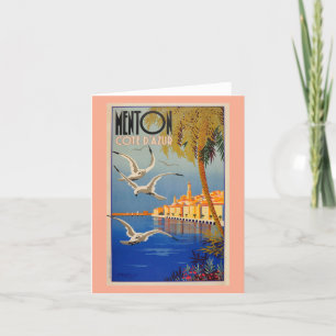 Cartes Pour Fêtes Annuelles Vintage Menton CoTe D'azur