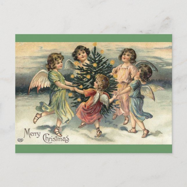 Cartes Pour Fêtes Annuelles Vintage Merry (Devant)