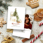 Cartes Pour Fêtes Annuelles Vintage moderne photo de Noël<br><div class="desc">Ce Noël sera un peu plus brillant avec ces cartes de saison de vacances vintages et modernes de couleur d'eau de notre collection Vintage de Noël moderne ci-dessus.</div>