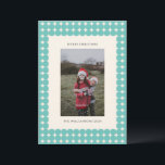 Cartes Pour Fêtes Annuelles Vintage Monnaie Turquoise Green Points géométrique<br><div class="desc">Partagez vos salutations de vacances avec style avec cette carte de vacances Vintage Mint Turquoise Green Geometry Dots Motif Photo Holiday Card. Dotée d'un design charmant avec des points géométriques d'inspiration rétro dans un vert turquoise à la menthe doux, cette carte allie élégance classique et modernité. Personnalisez-le avec votre photo...</div>