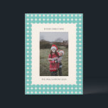 Cartes Pour Fêtes Annuelles Vintage Monnaie Turquoise Green Points géométrique<br><div class="desc">Partagez vos salutations de vacances avec style avec cette carte de vacances Vintage Mint Turquoise Green Geometry Dots Motif Photo Holiday Card. Dotée d'un design charmant avec des points géométriques d'inspiration rétro dans un vert turquoise à la menthe doux, cette carte allie élégance classique et modernité. Personnalisez-le avec votre photo...</div>