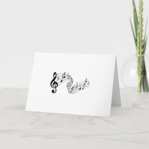 Cartes Pour Fêtes Annuelles Vintage music treble clef