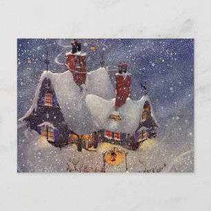 Cartes Pour Fêtes Annuelles Vintage Noël, Atelier du Père Noël Pôle Nord