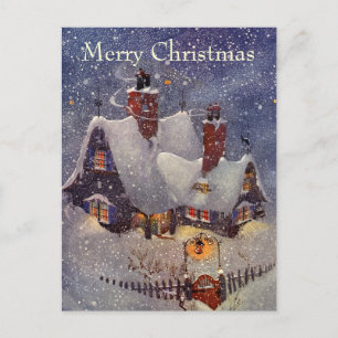 Cartes Pour Fêtes Annuelles Vintage Noël, Atelier du Père Noël Pôle Nord