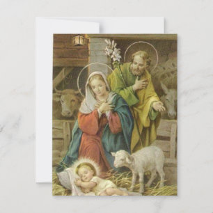Cartes Pour Fêtes Annuelles Vintage Noël Bébé Jésus