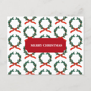 Cartes Pour Fêtes Annuelles Vintage Noël Berry Wreath Holiday