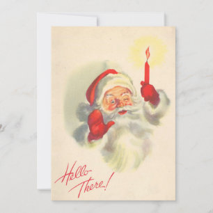 Cartes Pour Fêtes Annuelles Vintage Noël Bonjour Père Noël