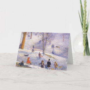 Cartes Pour Fêtes Annuelles Vintage Noël, Dortoir, Central Park Glackens