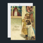 Cartes Pour Fêtes Annuelles Vintage Noël Enfants Voir Père Noël<br><div class="desc">Vintage Noël Enfants Voir Père Noël</div>