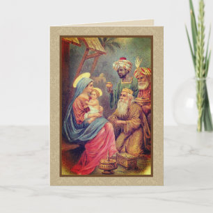 Cartes Pour Fêtes Annuelles Vintage Noël Epiphanie Trois Rois
