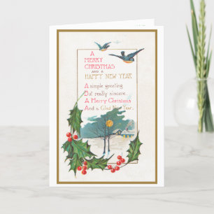 Cartes Pour Fêtes Annuelles Vintage Noël hiver