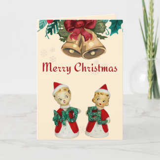 Cartes Pour Fêtes Annuelles Vintage Noël Noel Angel Salutation