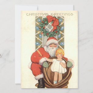 Cartes Pour Fêtes Annuelles Vintage Noël Père Noël