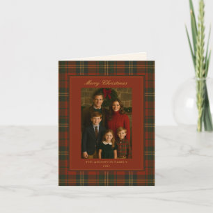 Cartes Pour Fêtes Annuelles Vintage Noël Plaid Heirloom intemporel photo