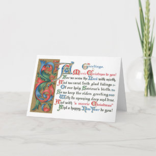 Cartes Pour Fêtes Annuelles Vintage Noël Religieux Script illuminé