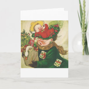 Cartes Pour Fêtes Annuelles Vintage Noël Shopping Folie