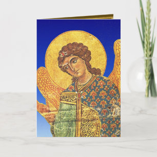 Cartes Pour Fêtes Annuelles Vintage Orthodox ikon, angel Gabriel