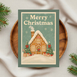 Cartes Pour Fêtes Annuelles Vintage pain d'épices Noël