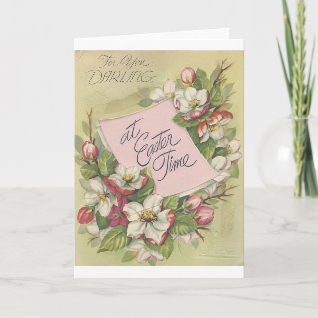 Cartes Pour Fêtes Annuelles Vintage Pâques Darling "Mario" (Devant)